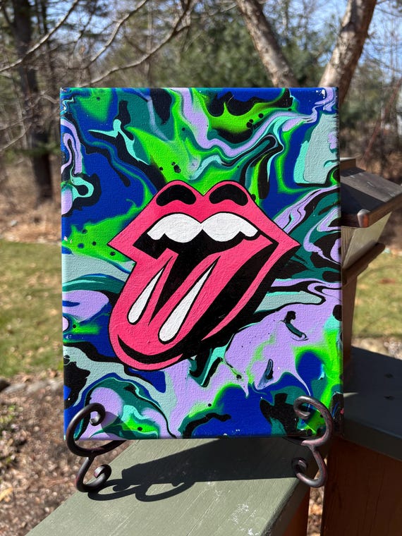 8x10 ローリング ストーンズにインスパイアされた長方形キャンバスの