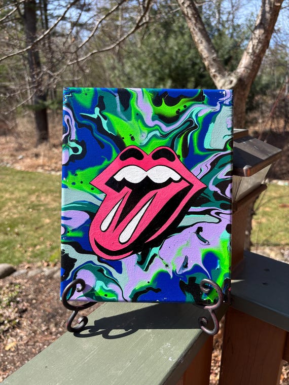 8x10 ローリング ストーンズにインスパイアされた長方形キャンバスの