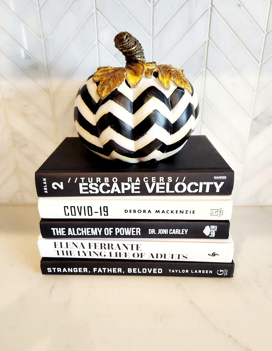 Black and White Book Decor Home Decoration Interior Design Etsy