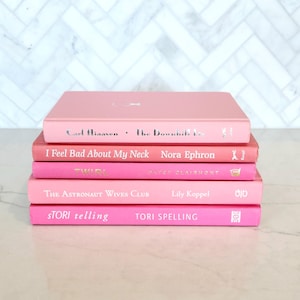 Pink Books By Color, Interior Design, Home Decor, Home Staging, Coffee Table Books, Pale Pink Decor, Booksets and Collections, Designer Book