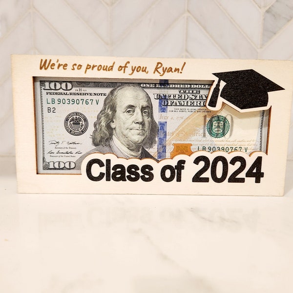 Graduation Personalized Money Holder Gift Idea for kids, teens, adults, and more! New grad gift! High school, college, graduate programs!