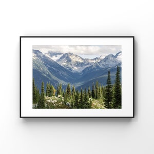 Whistler Blackcomb Summer Mountain Landscape Photography Print British Columbia Wall Art