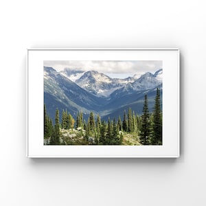 Whistler Blackcomb Summer Mountain Landscape Photography Print British Columbia Wall Art