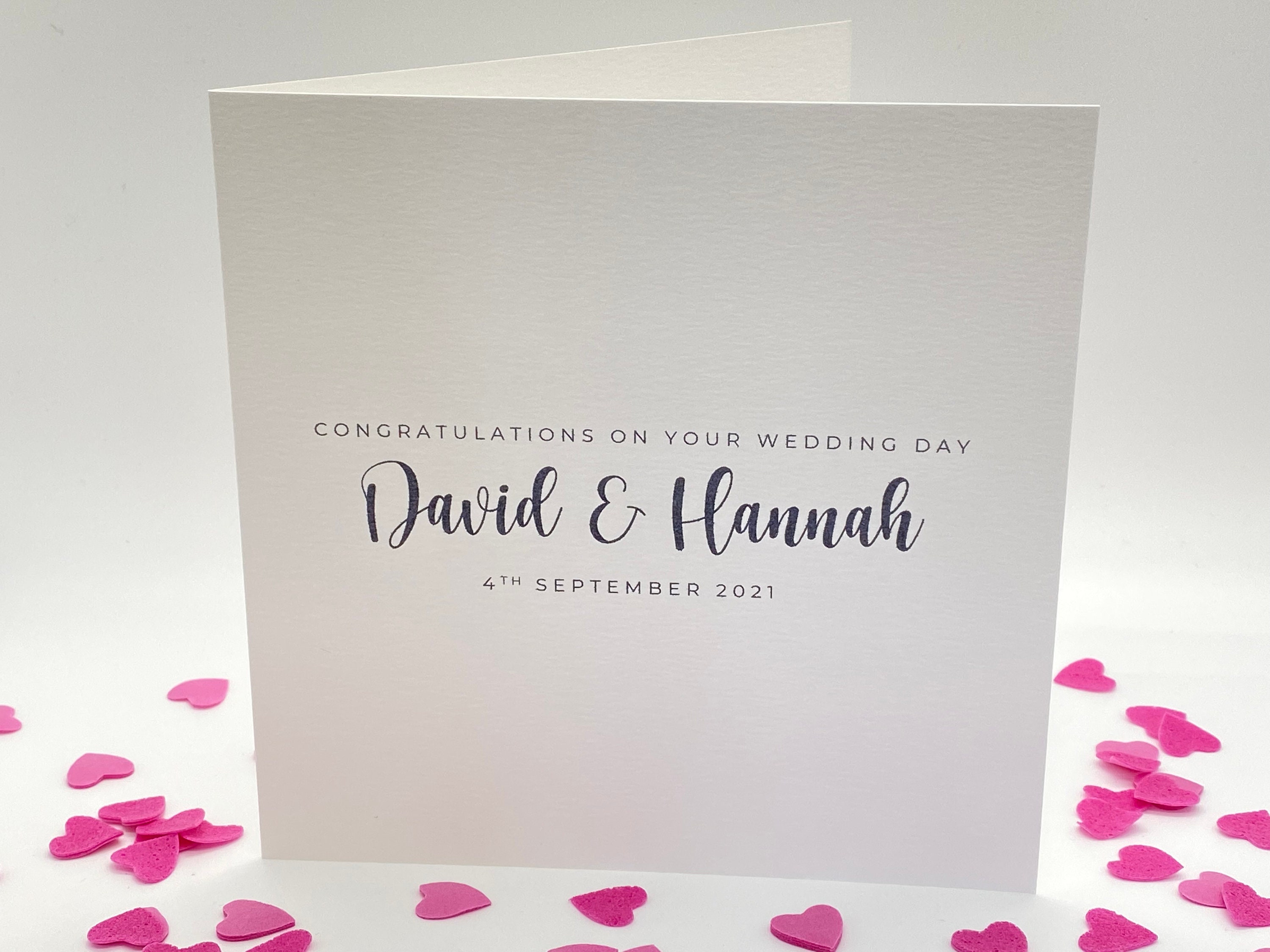 Personalised Wedding Card Date Wedding Card Name Wedding Etsy