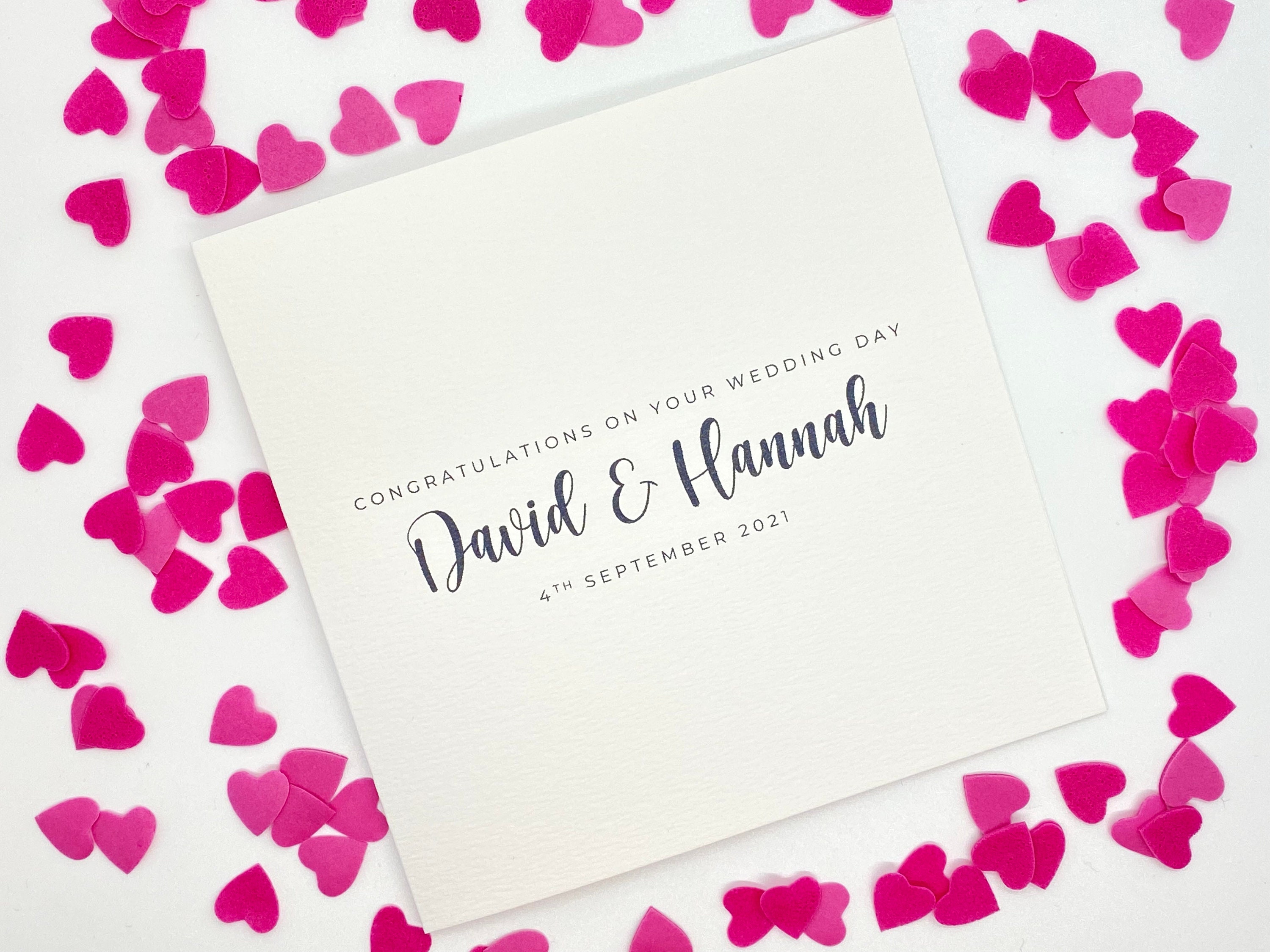 Personalised Wedding Card Date Wedding Card Name Wedding Etsy