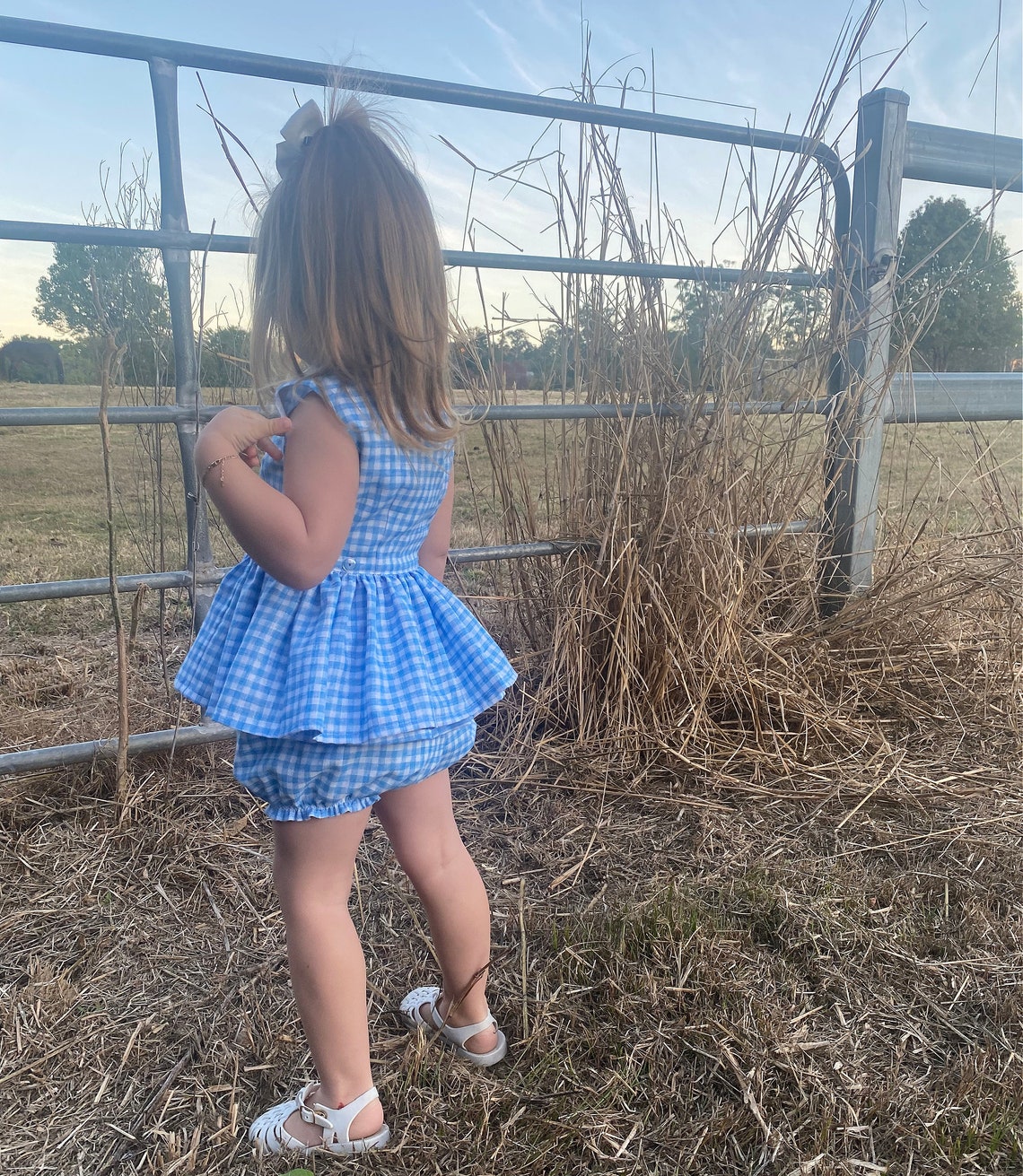 Daisy Button-Front Dress & Bloomers