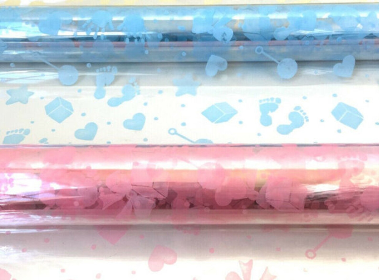 Baby Boy or Girl Cellophane Hamper Wrap with Bow and Card Etsy