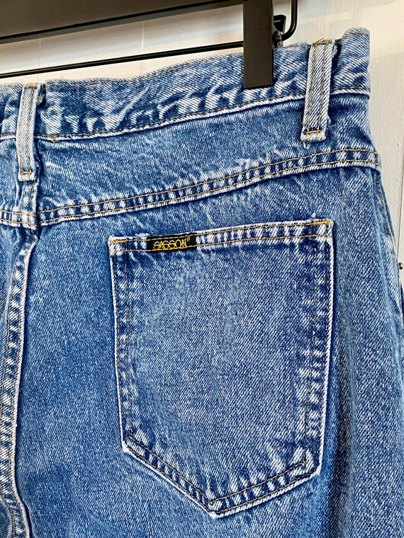 1980's Vintage High Waisted Mom Jean Denim Pants … - image 8