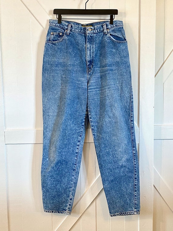 1980's Vintage High Waisted Mom Jean Denim Pants … - image 2