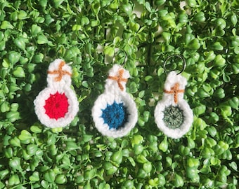 Mini Health/Mana/Stamina Potion Bottle Crochet Keychain
