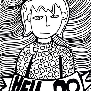 Hell No digital download colouring in sheet