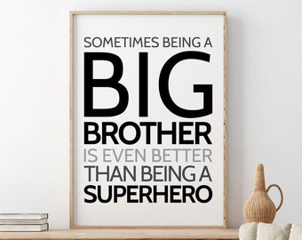 PERSONALISED sometimes being a BROTHER.. SUPERHERO print poster COMIC STYLE PERSONALISED sometimes being a BROTHER.. SUPERHERO print poster COMIC STYLE
