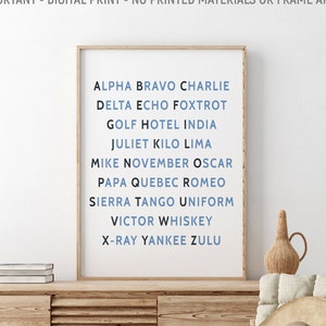 NATO Phonetic Alphabet, Aviation Wall Art, Pilot Gift, Airplane Wall Art, Airplane Decor, Boys Room Decor, Printable Kids Gift