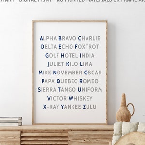 NATO Phonetic Alphabet Art, Aviation Decor, Pilot Gift, Airplane Wall Art, Airplane Decor, Boys Room Decor, Printable Kids Gift
