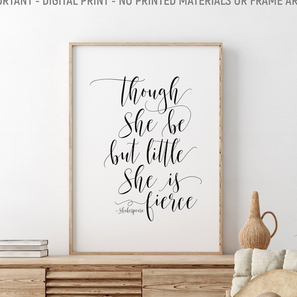 And Though She Be but Little - Etsy