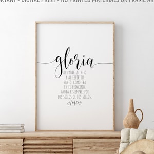 Gloria Al Padre, Al Hijo Y Al Espíritu Santo, Oración En Español, Versículo De La Biblia En Español, Arte De Las Escrituras, Cita Bíblica, Don Católico, Religioso