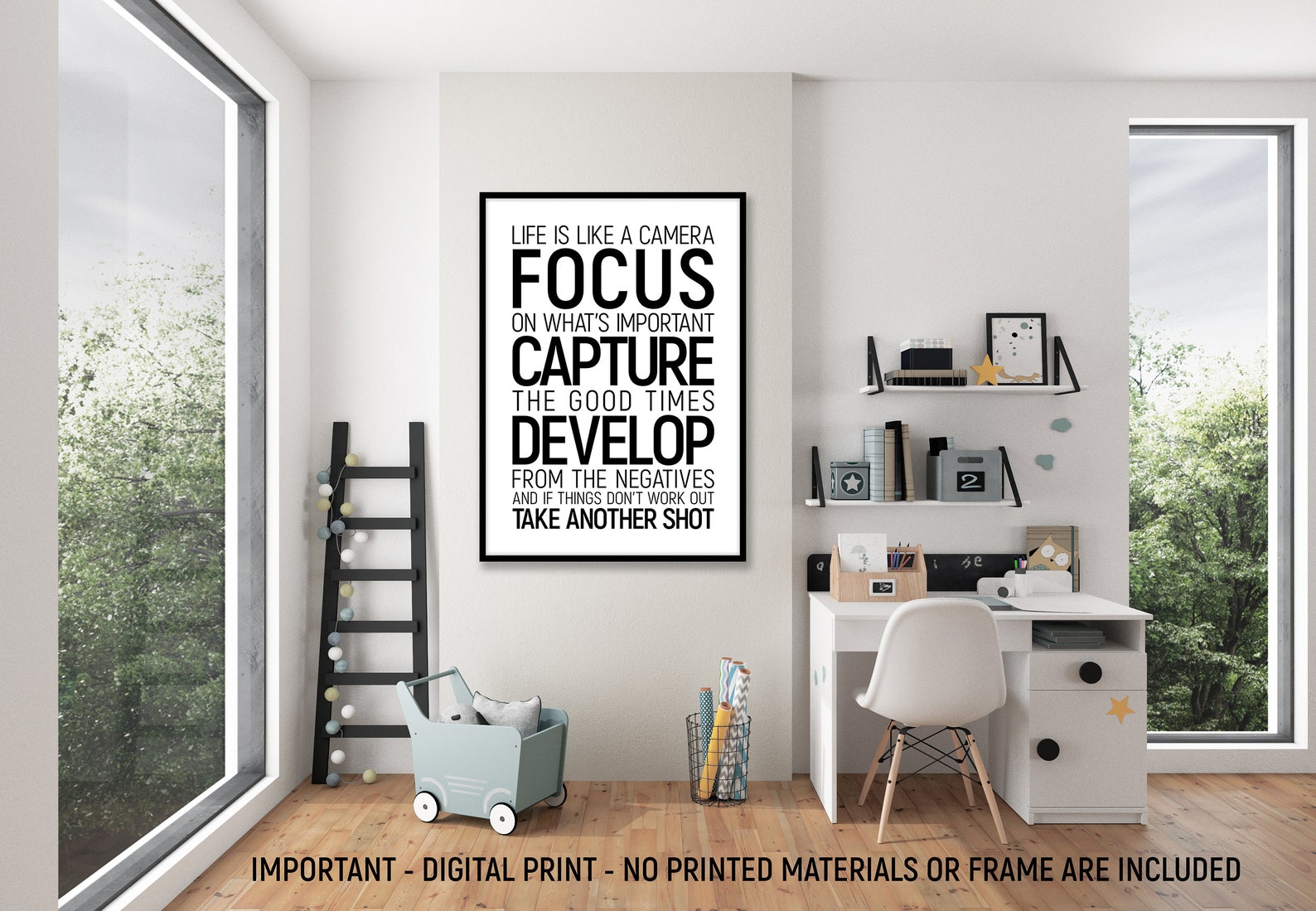 Life is Like A Camera Wall Art Inspirational Quote Office Etsy