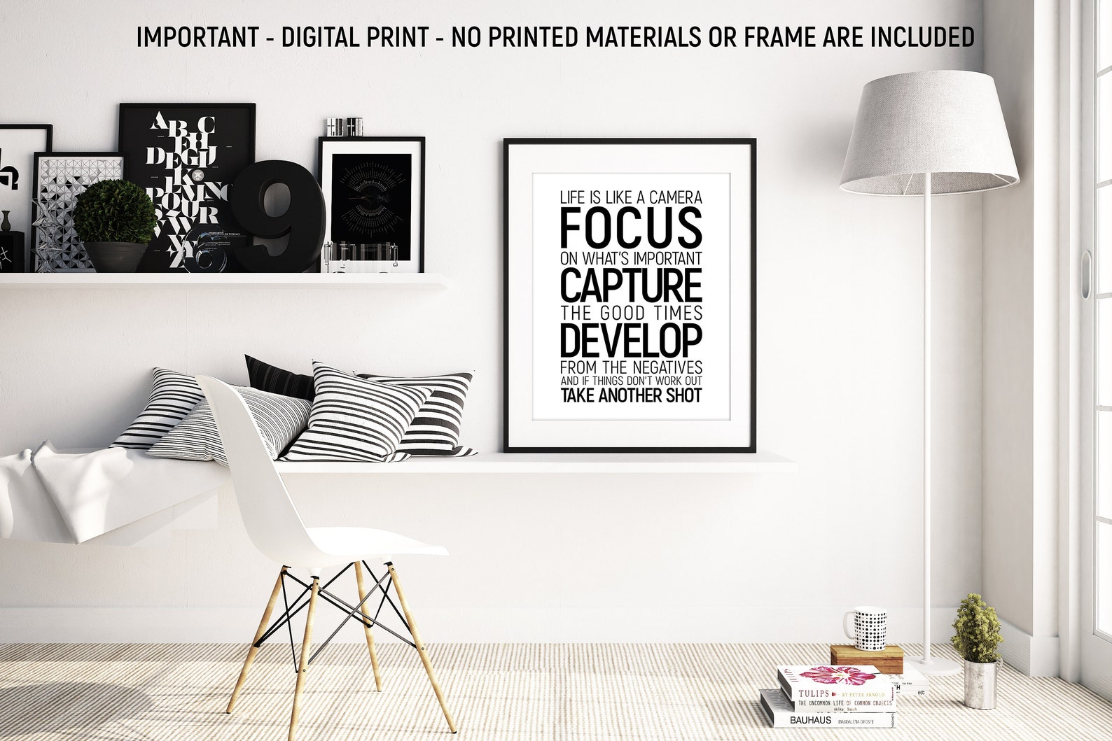 Life is Like A Camera Wall Art Inspirational Quote Office Etsy