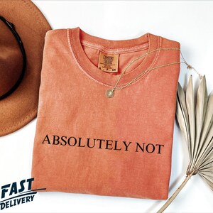 Comfort Colors® Absolutely Not Comfort Colors Shirt, Sarcastic Tshirt, Statement Tee, Retro Comfort T-Shirt, Absolutely Not Shirt