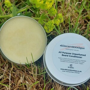 Vegan Beard Conditioner, natural and handmade for Sensitive Skin