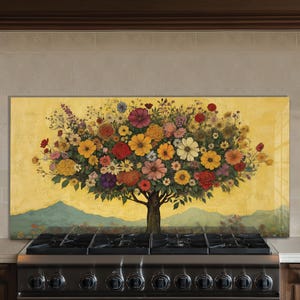 Tempered Glass Backsplash, Kitchen Sink Cover, Splashback Tile, Stove Back Cover, Kitchen Wall Protector, Stove Backsplash, Stove Guard