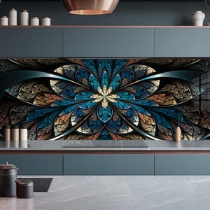 Dosseret en verre trempé, Recouvrement d'évier de cuisine, Crédence en carreau, Cache arrière de cuisinière, Protecteur mural de cuisine, Planche à découper en verre, Protection de cuisinière