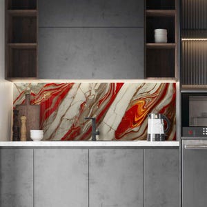 Dosseret en verre trempé, Recouvrement d'évier de cuisine, Crédence en carreau, Cache arrière de cuisinière, Protecteur mural de cuisine, Planche à découper en verre, Protection de cuisinière