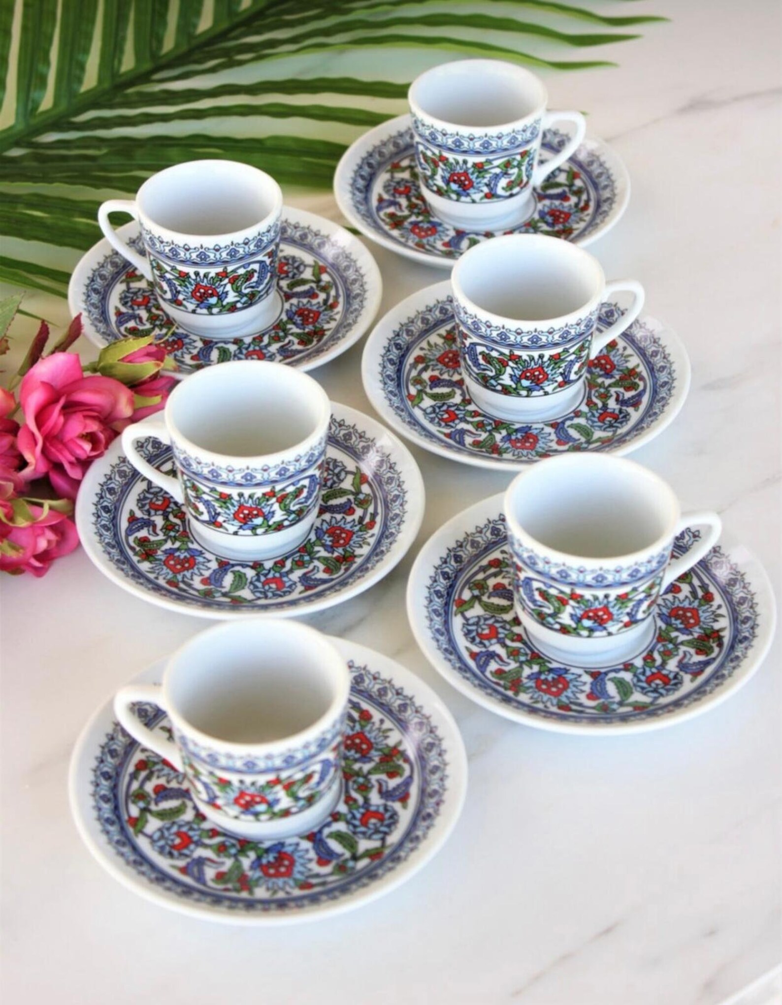 3oz Unique Espresso Cups Set for 6 Porcelain Coffee Set Etsy