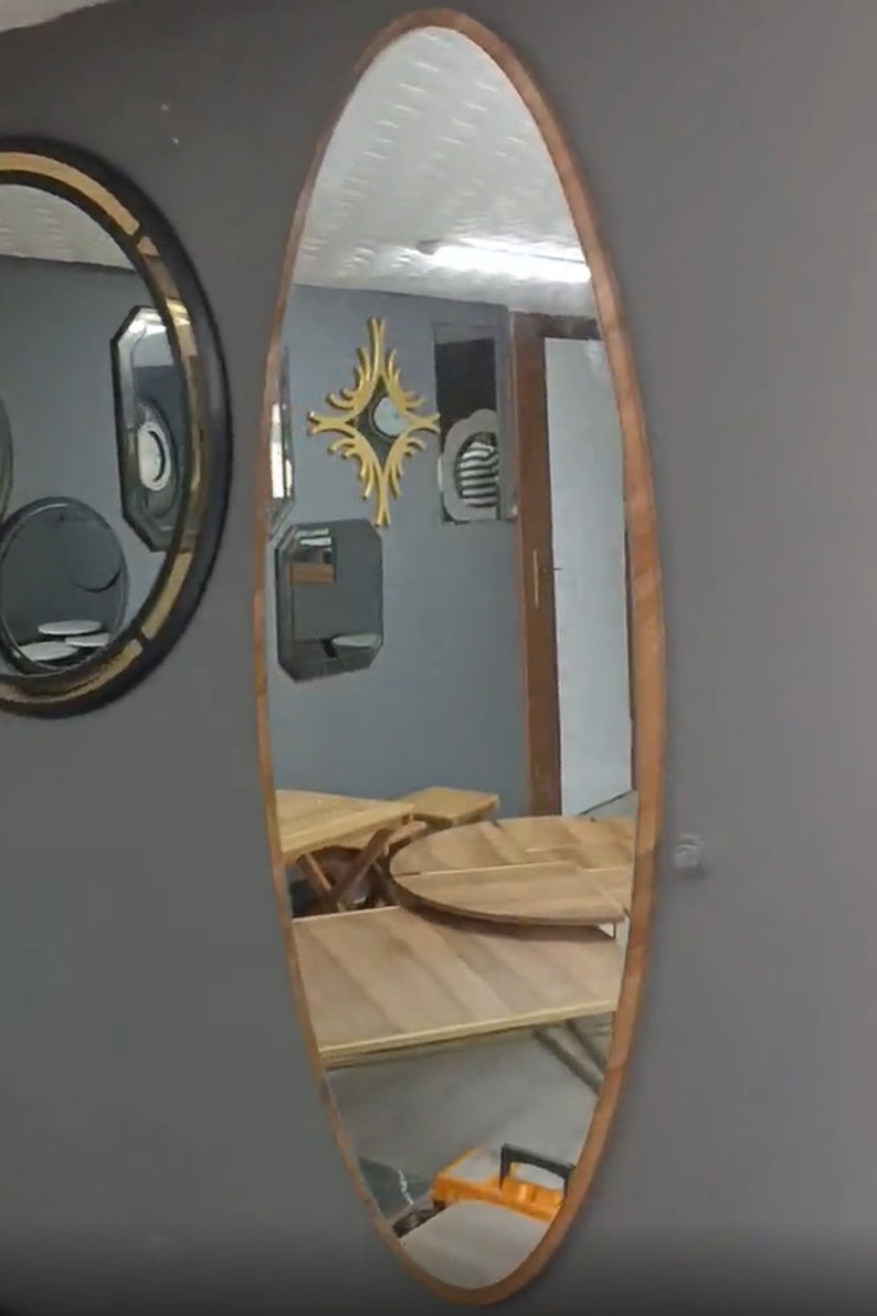 Large Full Lenght Ellipse Mirror Oval Mirror for Floor & Wall Etsy