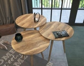 Walnut Nest Of Tables, Nesting Tables Wood, Nesting Tables Set of 3 Modern, Side Table Set, End Table Set, Wooden Walnut Side Table