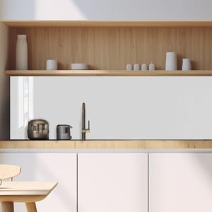 Dosseret en verre trempé, couvercle d'évier de cuisine, crédence en carreau, coque arrière de cuisinière, protecteur mural de cuisine, dosseret blanc, protection de cuisinière