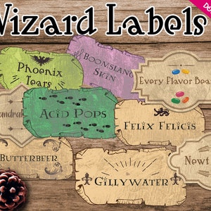 Printable Wizard Potion Labels