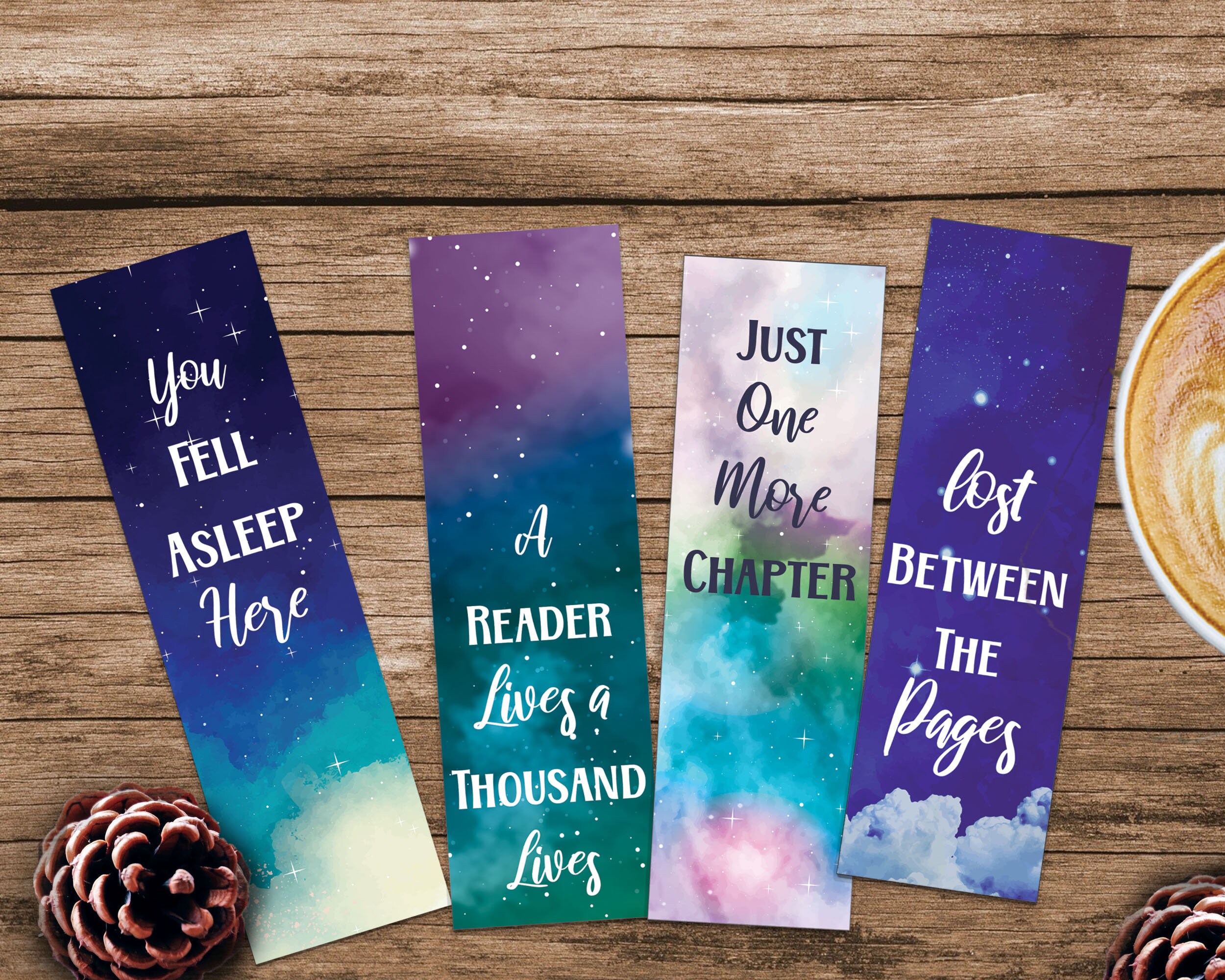 Printable Bookmarks Template, Watercolour Bookmarks, Printable ...