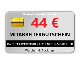 44 EUR Mitarbeitergutschein zum Arbeitssachen waschen // Steuerfrei