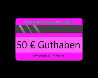 50 EUR Guthaben - Kundenkarte für den Waschsalon SnowBall 1, 2 und 3