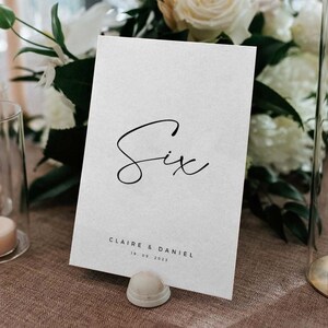 Minimal Modern Wedding Table Number Template Download, Printable Wedding Table Number, Modern Wedding Template, Simple Table Number Template
