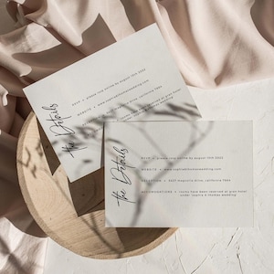 Download do modelo de cartão de detalhes do casamento CLAUDIA, o cartão de detalhes, cartão de detalhes do casamento moderno, modelo de cartão de acomodação, download instantâneo