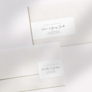 CHRISTINE Adressetikettenvorlage zum Ausdrucken, druckbare Etikettenvorlage für Umschläge, minimalistische, moderne Adressetikettenvorlage zum Herunterladen