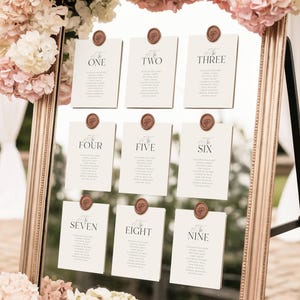 Elegant Mirror Seating Chart Cards Template, Minimal Wedding Seating Chart Cards, Wedding Seating Plan 5x7 & 4x6, Wedding Seating Assignment