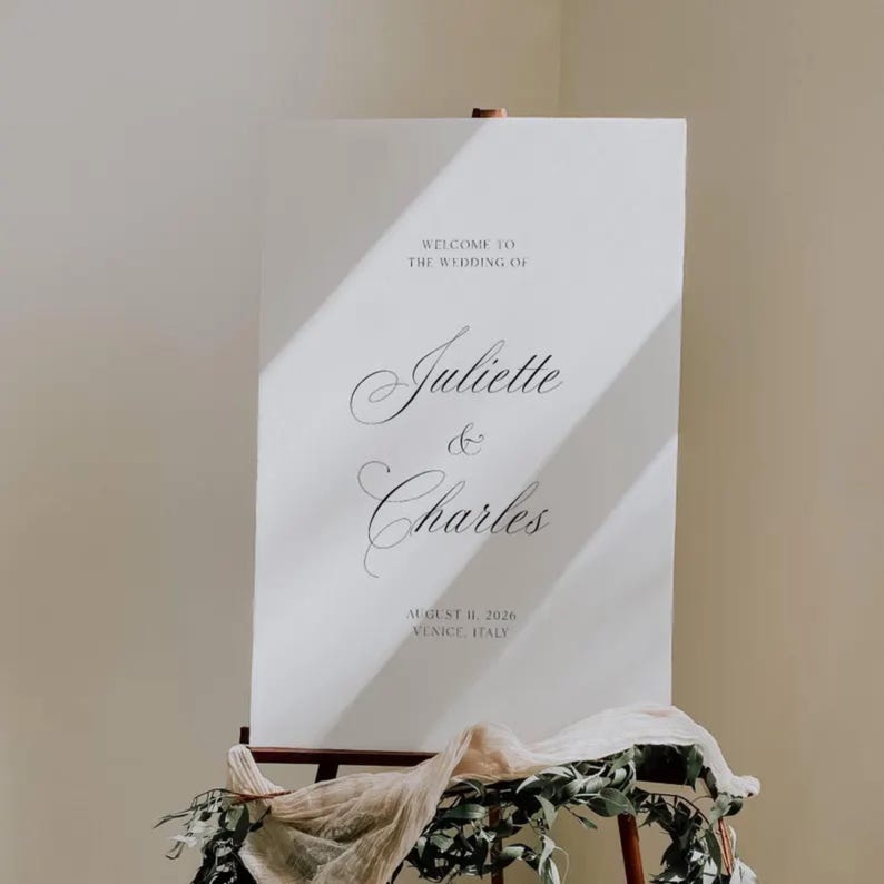 JULIETTE Old Money Wedding Signs Bundle – Classic Reception Signage – Printable Templates, Digital Download, Canva Template image 5