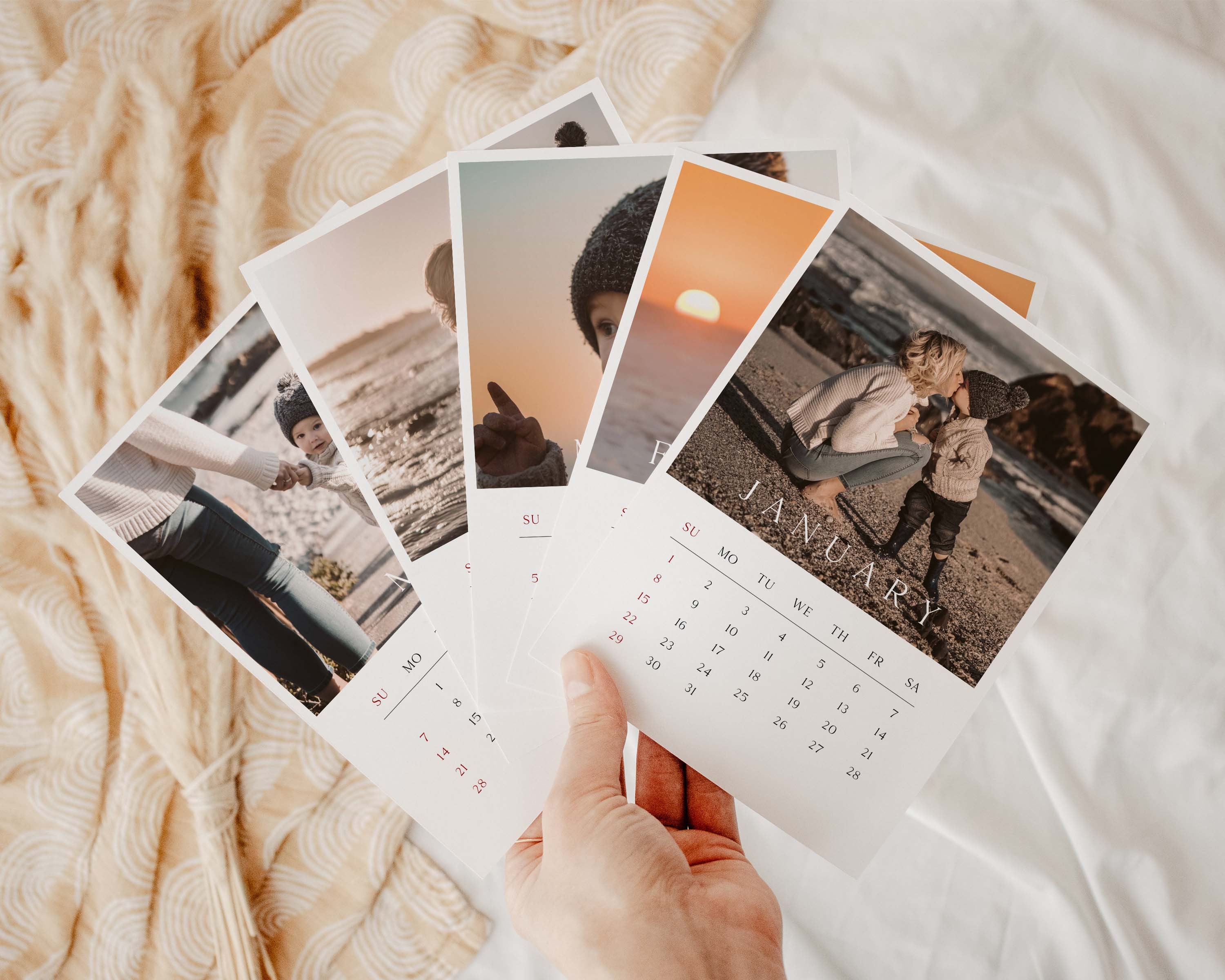 Photo Calendar Template 2024 5x7 Calendar Template 2024 Desk - Etsy