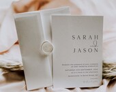 SARAH Classic Wedding Invitation Template Download, Elegant Weding Invitation Tamplate, Simple Wedding Invitation, Instant Download