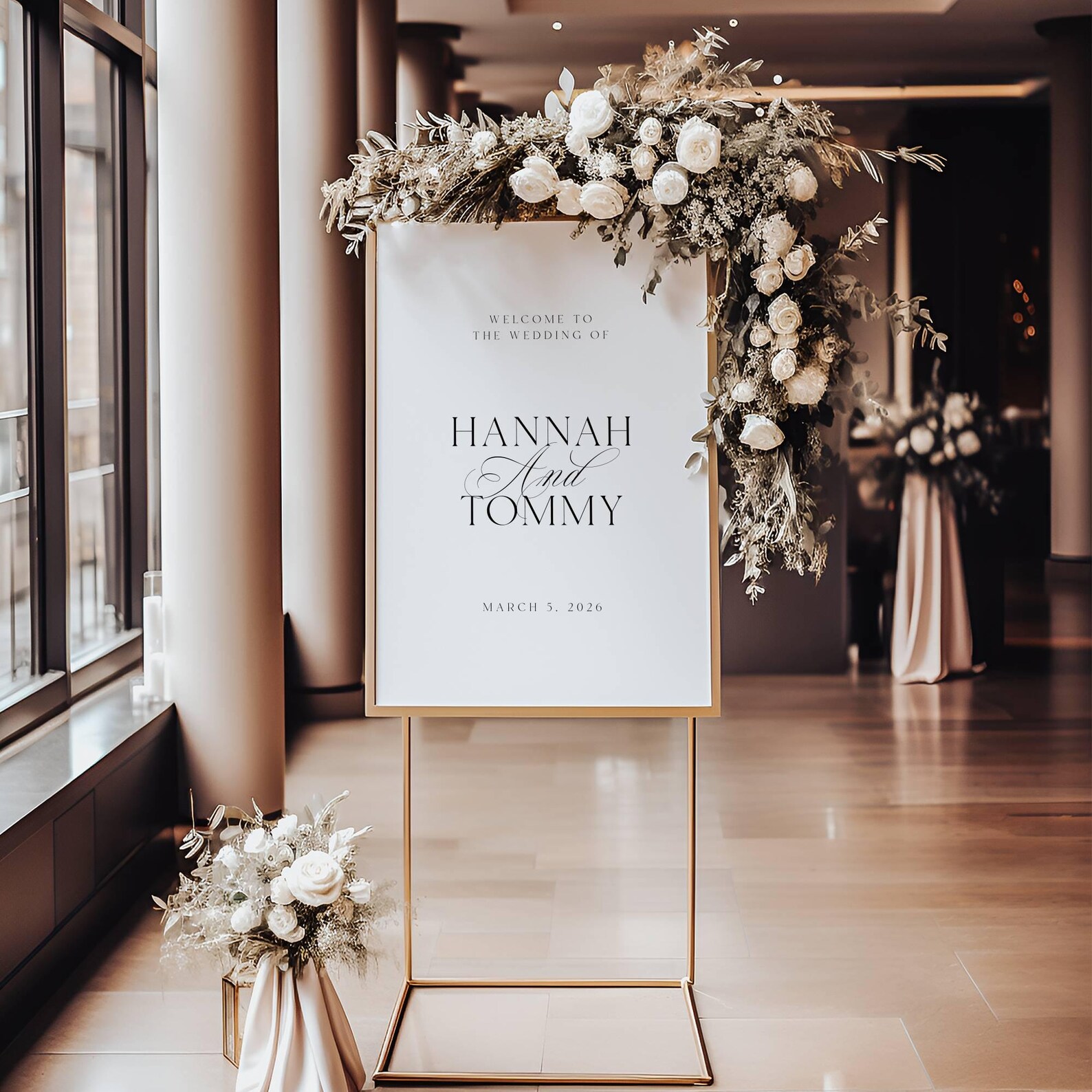 Minimal Elegant Wedding Welcome Sign Template, Old Money Wedding ...