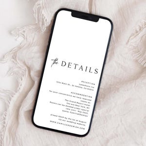 Digital Wedding Invitation Suite Template, Electronic Wedding Invitation With Details, Photo Wedding Evite, Digital Photo Invitation image 2