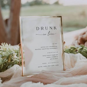 CLAIRE Minimal Wedding Reception Bundle, Printable Wedding Signs Template Download, Modern Wedding Signage, Fully Editable Instant Download image 7