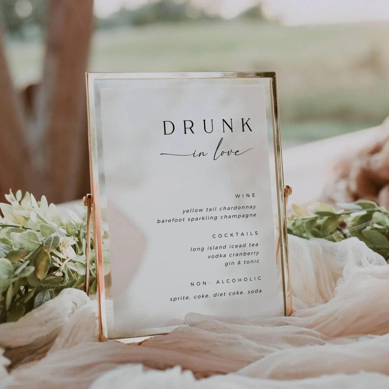 CLAIRE Minimal Wedding Reception Bundle, Printable Wedding Signs Template Download, Modern Wedding Signage, Fully Editable Instant Download image 7