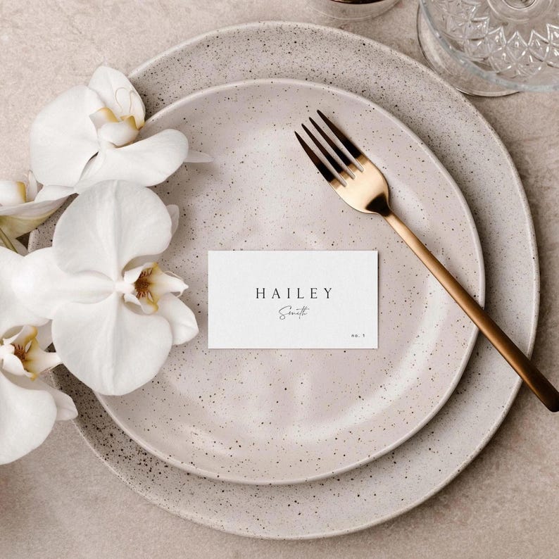ELLIE Minimal Modern Wedding Reception Bundle Template, Printable Wedding Signs Template Download, Modern Wedding Signage, Fully Editable image 6