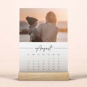 Photo Calendar Template 2025, 5x7 Calendar Template, 2025 Desk Calendar 