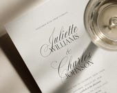 JULIETTE Timeless Elegant Wedding Invitation Template – Printable Editable Invite, Digital Download