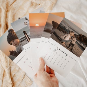 Photo Calendar Template 2025, 5x7 Calendar Template, 2025 Desk Calendar 